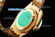 Rolex Datejust Automatic Movement Golden Case With Blue Dial and Diamond Bezel