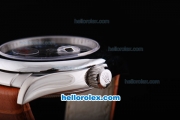 Rolex Datejust working Chronograph Automatic Movement with Black Dial-Blue Number Markers