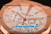 Audemars Piguet Royal Oak 41MM Chrono Miyota Quartz Full Rose Gold with White Dial and Stick Markers