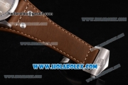 Tag Heuer Carrera Specail Edition Chrono Miyota Quartz Steel Case with Grey Dial Brown Leather Strap and Arabic Numeral Markers