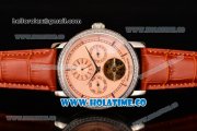 Vacheron Constantin Malte Tourbillon Asia Automatic Steel Case with Pink Dial Diamonds Bezel and Stick Markers