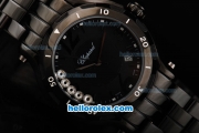 Chopard Happy Sport Miyota Quartz Movement PVD Case with PVD Bezel and Black Dial-Lady Size