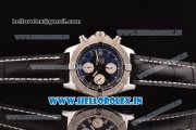 Breitling Avenger Chrono Swiss Valjoux 7750-SHG Automatic Stainless Steel Case with Black Leather Strap and Black Dial