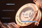 Omega Ladymatic Swiss ETA 2671 Automatic Full Rose Gold with Diamond Bezel and White Dial-1:1 Original