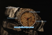 Rolex Daytona Chronograph Swiss Valjoux 7750 Automatic PVD Case and Brown Dial-PVD Strap