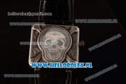 Bell & Ross BR 01-92 Burning Skull Asia Automatic Steel Case with Skull Dial and Black Genuine Leather