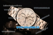 Tag Heuer Carrera Calibre 1887 Chrono Swiss Valjoux 7750 Autoamtic Full Steel with White Dial and Stick Markers (ZF)