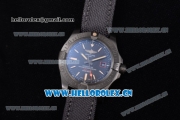 Breitling Avenger BlackBird Swiss ETA 2824 Automatic Titanium Case with Black Dial Black Leather Strap and Stick Markers