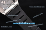 Richard Mille Felipe Massa Flyback Asia Automatic Steel Case with Black Rubber Strap and Skeleton Dial