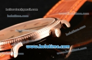 Patek Philippe Calatrava Miyota Quartz Rose Gold Case with Stick Markers and Champagne Dial