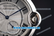 Cartier Ballon Bleu De Large Asia 2813 Automatic Steel Case with Silver Dial and Brown Leather Strap Roman Numeral Markers