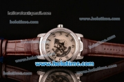 Ulysse Nardin Freak Automatic Steel/Diamond Case with White Dial and Brown Leather Strap (EF)