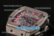 Hublot MP-06 Senna Chrono Miyota OS20 Quartz Steel Case with Skeleton Dial and Red Stick Markers