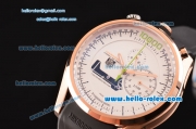Tag Heuer Mikrogirder 10000 Chronograph Miyota OS10 Quartz Rose Gold Case with Black Rubber Strap and White Dial