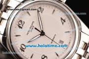 Patek Philippe Calatrava Swiss ETA 2892 Automatic Movement Full Steel with White Dial and Silver Markers