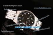 IWC Pilots Mark XVII Asia 2813 Automatic Full Steel with Grey Dial and White Arabic Numeral Markers