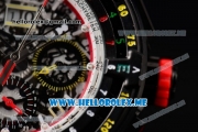 Richard Mille RM 60-01 Asia 2813 Automatic PVD Case with Skeleton Dial and Red Rubber Strap PVD Bezel (EF)