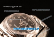 Rolex Datejust 37mm Swiss ETA 2836 Automatic Steel Case with Jubilee Steel Bezel Black Dial Roman Steel Bracelet