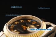 Rolex Datejust Automatic Movement ETA Coating Case with Chocolate Dial and Two Tone Strap