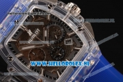 Hublot MP-06 Senna Chrono OS20 Quartz Rubber Case with Skeleton Dial and Blue Rubber Strap