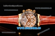 Rolex Daytona Chrono Swiss Valjoux 7750 Automatic Yellow Gold Case with Ceramic Bezel Diamonds Markers and White Dial (BP)