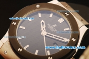 Hublot Classic Fusion Automatic Steel Case with PVD Bezel and Black Carbon Fiber Dial - ETA Coating