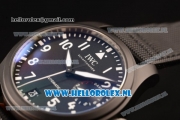 IWC Big Pilot'S Asia Auto PVD Case with Black Dial and Black Nylon Strap - 1:1 Origianl (ZF)