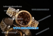 Rolex Datejust 37mm Swiss ETA 2836 Automatic Two Tone with Pink Dial and Diamonds Markers