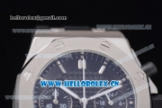 Audemars Piguet Royal Oak Offshore Chronograph Miyota OS20 Quartz Steel Case with White Dial Stick Markers and Black Rubber Strap (EF)