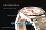 Rolex Datejust Pink Dial With Diamond Bezel Steel Rolex 3255