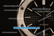 Audemars Piguet Royal Oak Clone AP Calibre 3120 Automatic Steel Case with Black Dial and Steel Bracelet (EF)