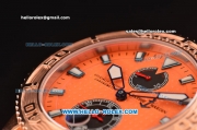 Ulysse Nardin Maxi Marine Diver Asia ST25 Automatic Rose Gold Case with Orange Rubber Strap and Orange Dial