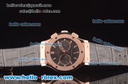 Hublot Classic Fusion Chronograph Swiss Valjoux 7750 Automatic Rose Gold Case with Black Dial and Black Rubber Strap