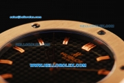 Hublot Classic Fusion Swiss ETA 2824 Automatic Movement PVD Case with Rose Gold Bezel and Black Rubber Strap