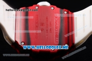 Richard Mille RM 35-01 RAFA Miyota 9015 Automatic PVD Case with Skeleton Dial and White Rubber Strap Dot Markers