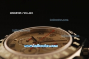 Rolex Daytona Chronograph Swiss Valjoux 7750 Automatic Steel Case with PVD Bezel and Brown Dial-Steel Strap