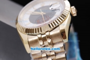 Rolex Datejust Automatic Movement Full Gold with White&Black Dial and Gold Stick Marker