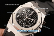 Audemars Piguet City of Sails Chronograph Swiss Valjoux 7750 Automatic Movement Steel Case with Black Dial and Black Rubber Strap