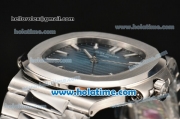 Patek Philippe Nautilus Miyota 9015 Automatic Full Steel with Blue Dial and White Stick Markers