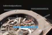 Hublot Big Bang Unico Chrono Swiss Valjoux 7750 Automatic Steel Case with Skeleton Dial Steel Bezel and Black Rubber Strap - 1:1 Original