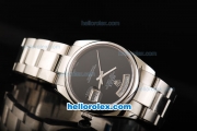 Rolex Day Date Swiss ETA 2836 Automatic Movement Full Steel with Black Dial