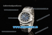 Patek Philippe Nautilus Miyota 9015 Automatic Steel Case Blue Dial With Stick Markers Steel Bracelet - 1:1 Original