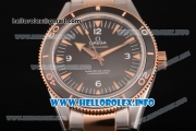 Omega Seamaster 300 Master Co-Axial Clone Omega 8500 Automatic Rose Gold/Steel Case with Black Dial and Stick Markers