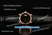 Patek Philippe Calatrava Swiss ETA 2824 Automatic Rose Gold Case with Black Dial and Stick/Roman Numeral Markers