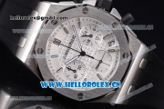 Audemars Piguet Royal Oak Offshore Chronograph Miyota OS20 Quartz Steel Case with White Dial and Black Rubber Strap (EF)