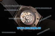 Hublot King Power Chrono Swiss Valjoux 7750 Automatic PVD Case with Black Dial and Red Stick Markers