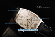 Franck Muller Platinum Rotor Swiss ETA 2824 Automatic Movement Steel Case with White Dial and White Arabic Numerals