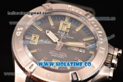 Ball Engineer Hydrocarbon Spacemaster Captain Poindexter Date-Day Miyota 8205 Automatic Steel Case with Black Dial and Yellow Stick/Arabic Numeral Markers