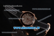 Omega Seamaster Planet Ocean 600M Clone Omega 8900 Automatic Rose Gold Case with Grey Dial and Black Rubber Strap (EF)