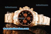 Rolex Daytona II Chronograph Swiss Valjoux 7750 Automatic Movement Full Rose Gold with Black Dial and White Markers